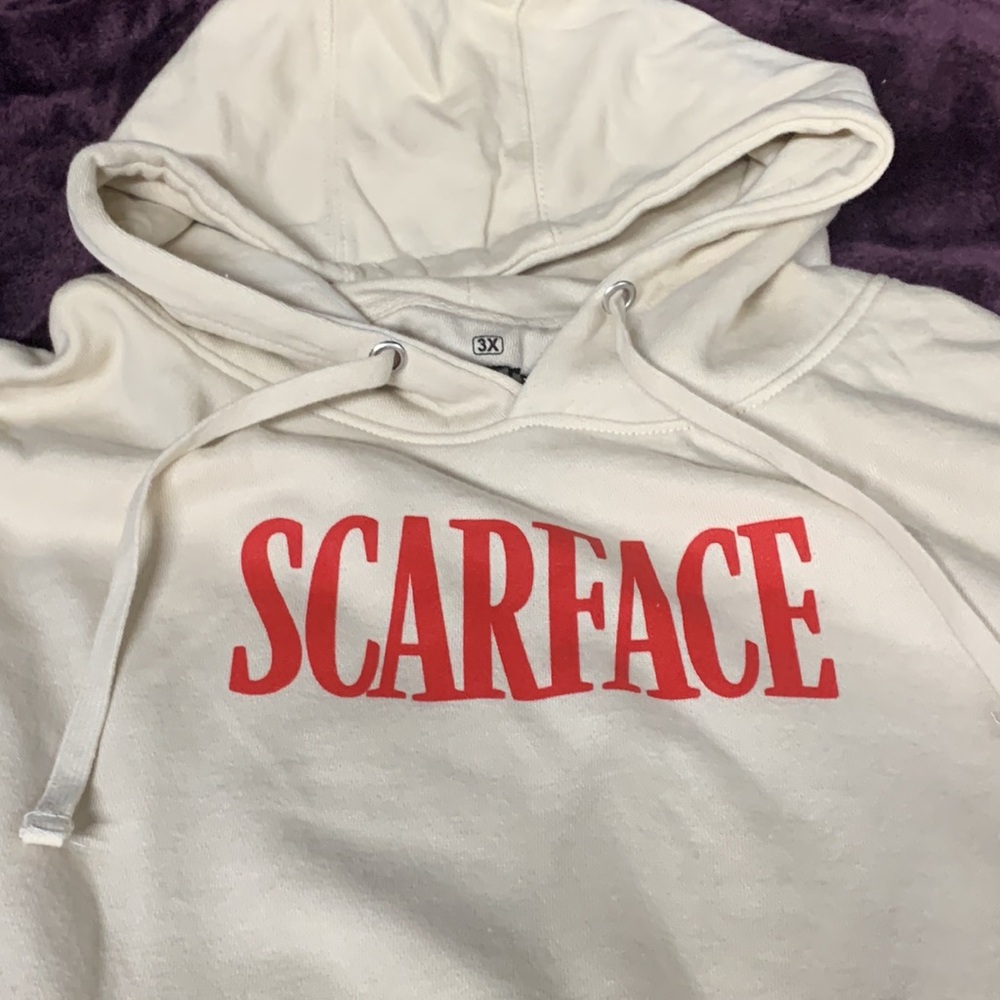 ScarFace Tony Montana Cream Hoodie Small